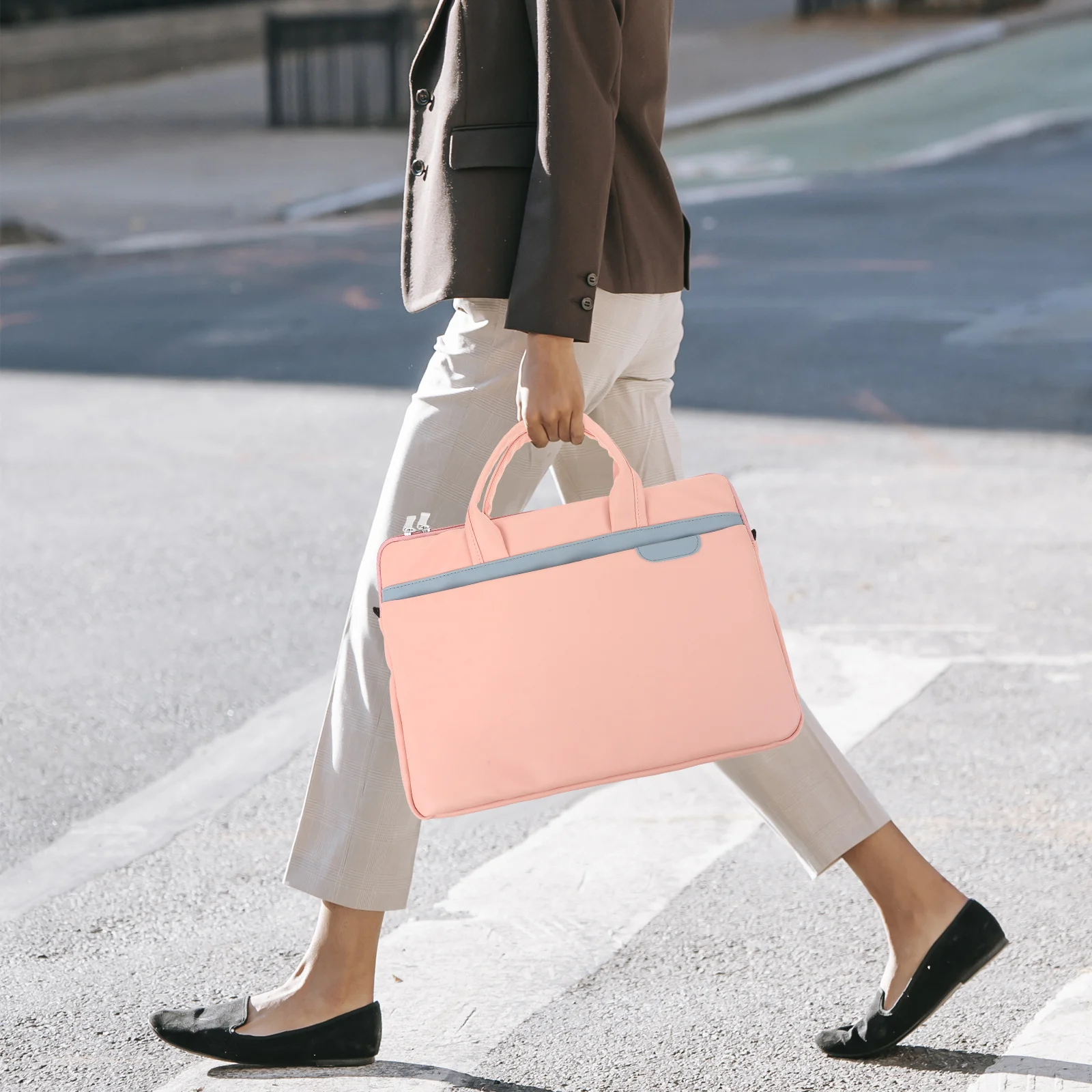 

1pc Laptop Bag Portable Notebook Computer Bag Shockproof Anti-Fall Lightweight Business Pouch For Office Travel Meeting