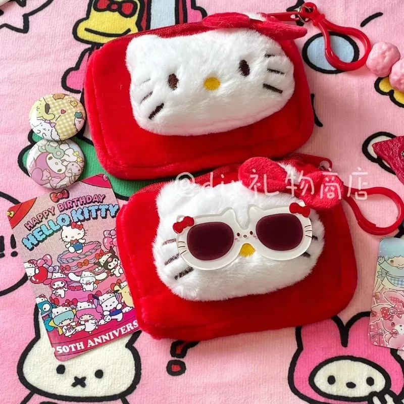 

Kawaii High Beauty Hello Kitty Cartoon Personalized Creative Leather Bag Keychain Fashion Clothing Accessories Gifts