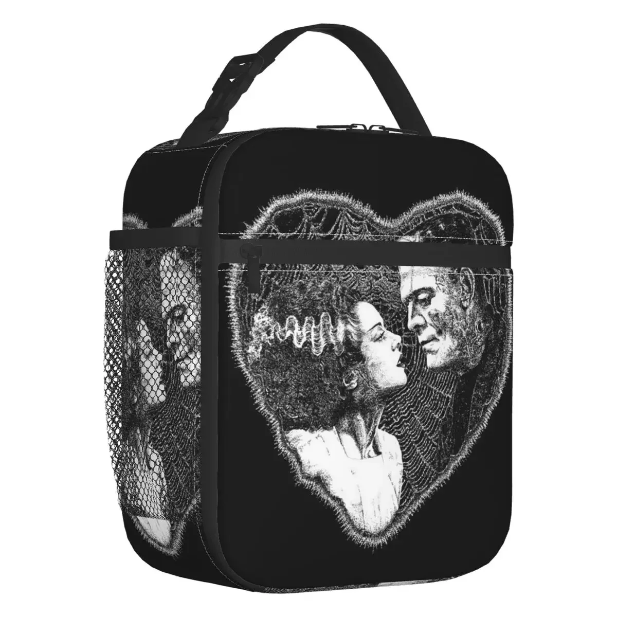 

Bride Of Frankenstein Kiss Insulated Lunch Bag Leakproof Science Horror Film Cooler Thermal Lunch Box Kids School Children