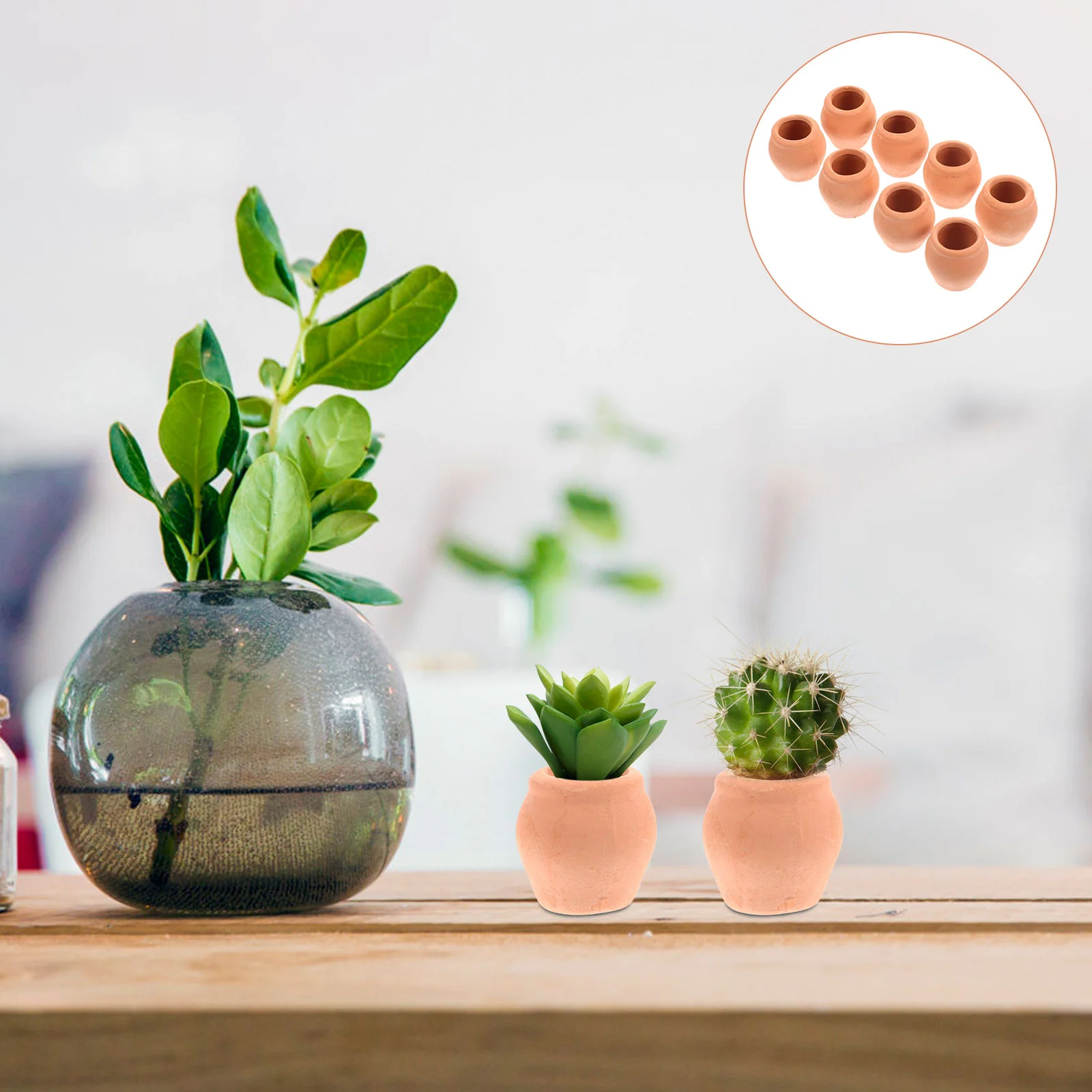 

8 Pcs Mini Ceramic Flower Pot Pottery Planter Small Succulent Pots Plants for Ceramics Bonsai Flowerpot Toy Room Office