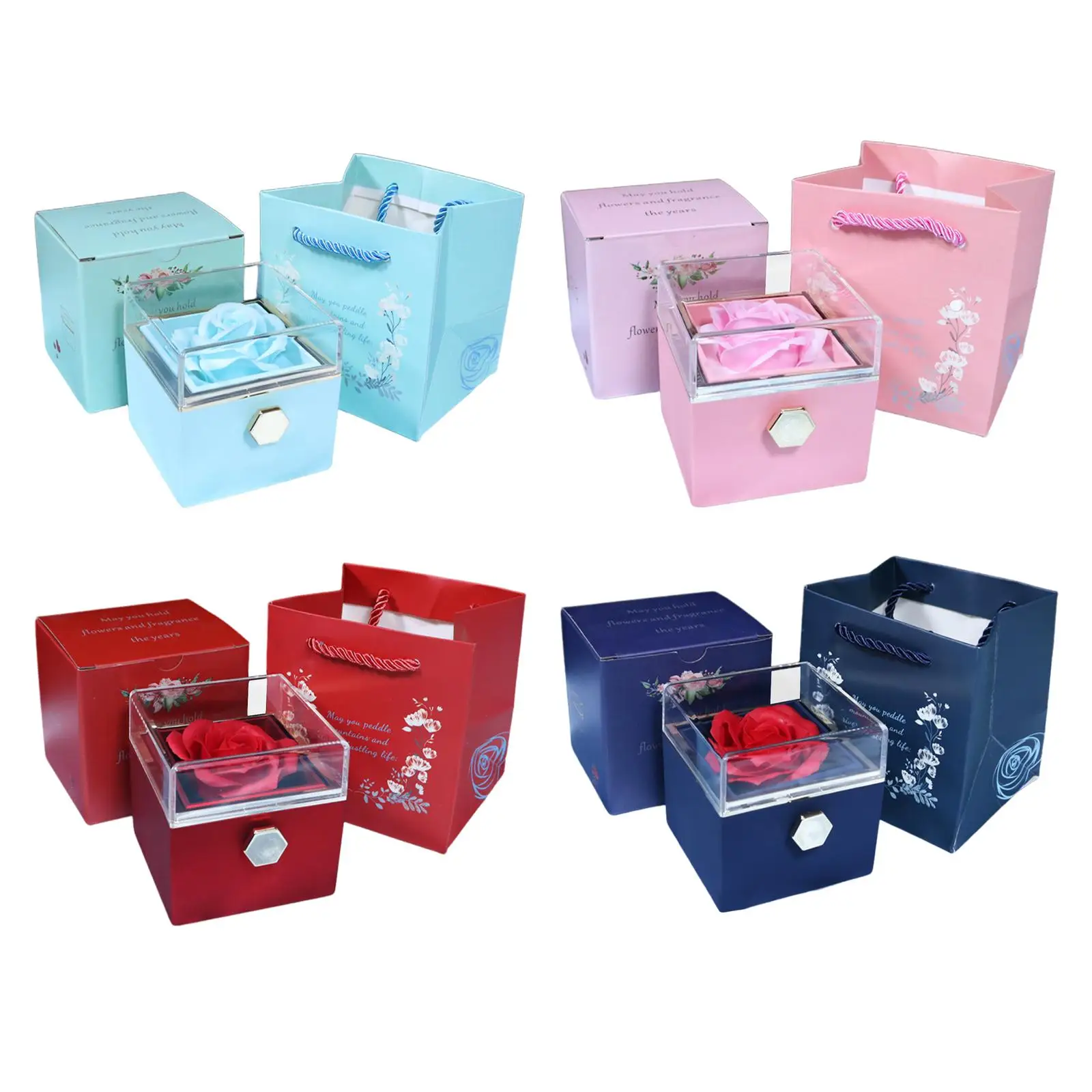 صندوق هدايا المجوهرات الوردية، حامل عرض المجوهرات، صندوق التعبئة لعيد الأم، حفل عيد الحب، الذكرى السنوية، عيد الشكر #2