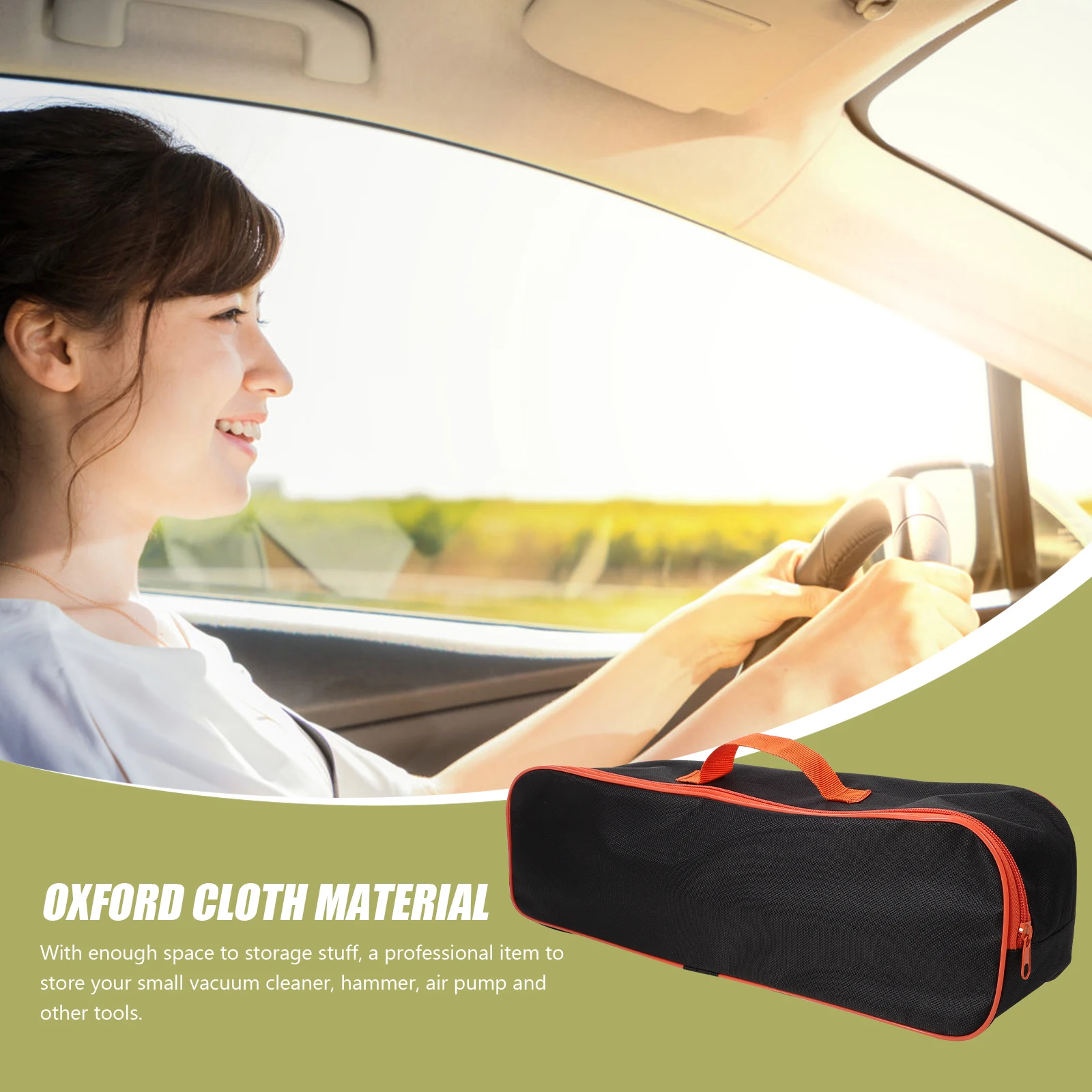 

Storage Bag Large Black Oxford Cloth Tool Pouch For Vacuum Cleaner Pump Tools Portable Durable Zipper Bags
