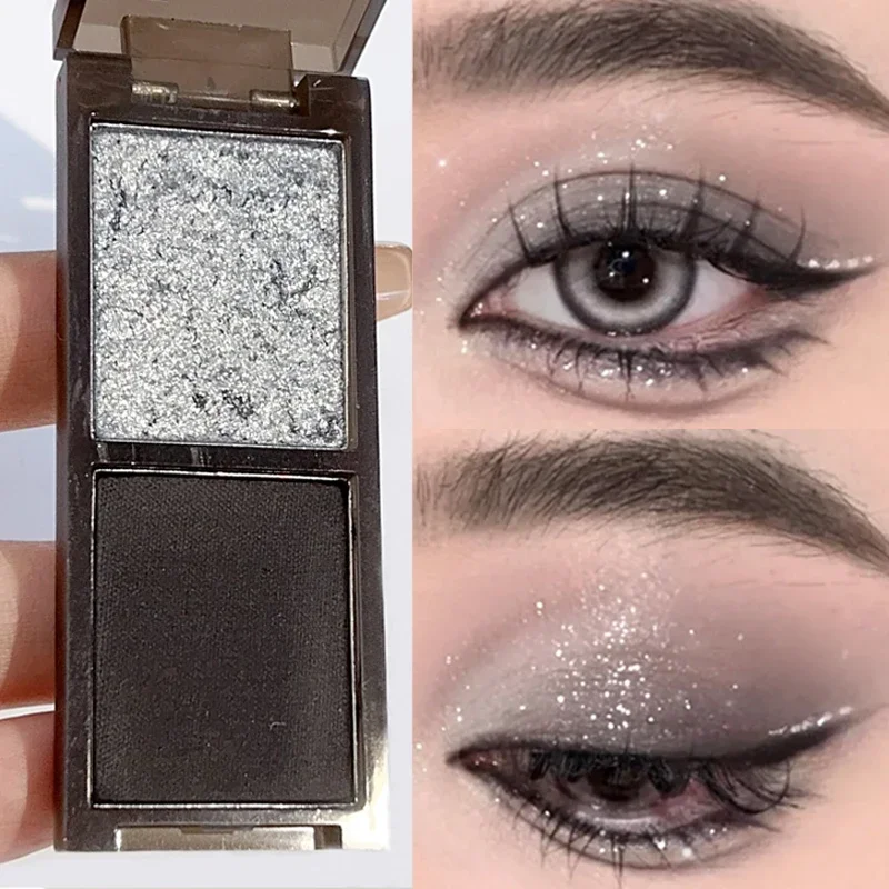 Waterproof Diamond Shimmer Eyeshadow Palettes Lasting Glitter Pearlescent Punk Smoky Red Black Eye Shadow Eyes Makeup Cosmetics