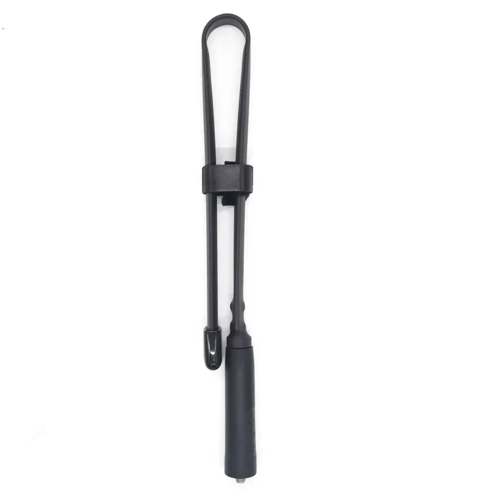 Antena dobrável SMA macho de 48 cm de banda dupla para walkie talkie YAESU ICOM TYT