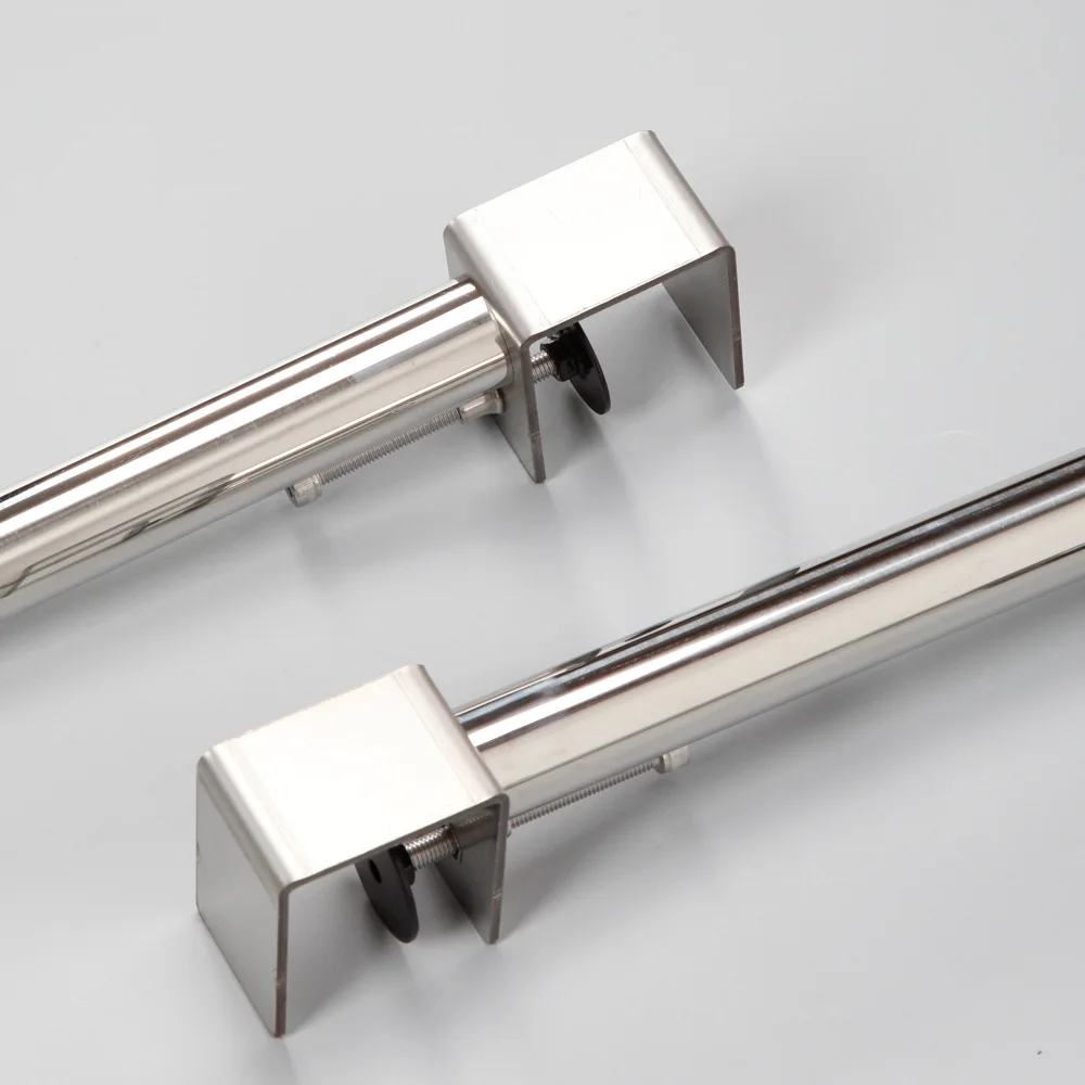 Stainless steel table leg bracket No punching table foot F clip coffee table DIY table desk computer