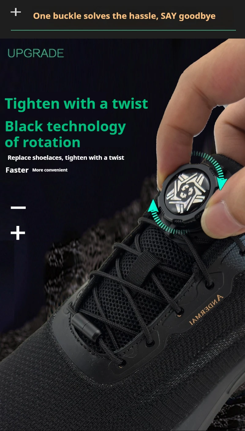 Automatische Schnürsenkel ohne Binden, einfache Installation, Schnürsenkel mit drehbarer Schnalle, dickes Seil, Tennis-Sneaker-Schnürsenkel, Schuhzubehör – Detail 3