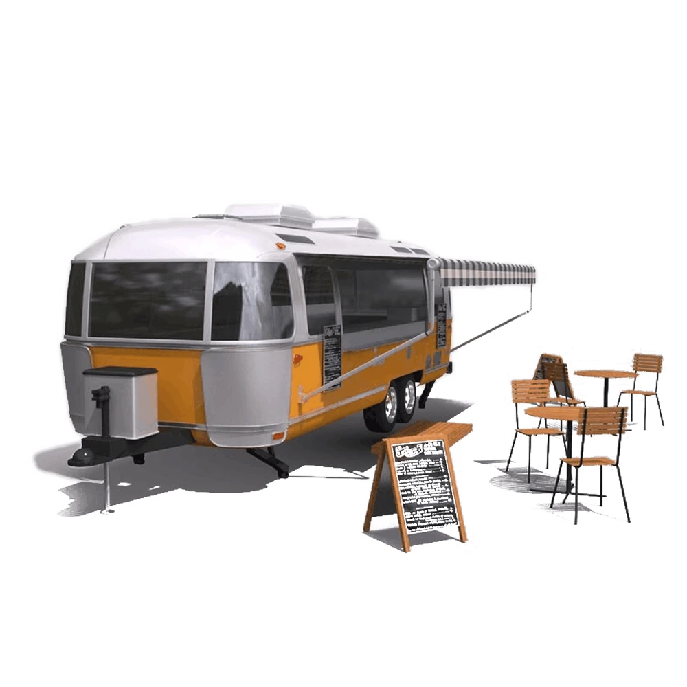 Airstream Concession Food Trailer Mobile Kitchen Outdoor Food Truck Catering Trailer Restaurant  Hot Dog Coffee Vending Cart