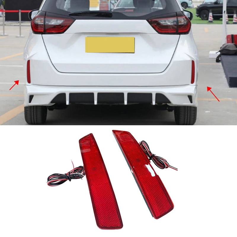 

Car Rear Bumper Fog Light Parking Warning Reflector Taillights For Honda Fit 2020-2023 Car Replacement Parts Accessories