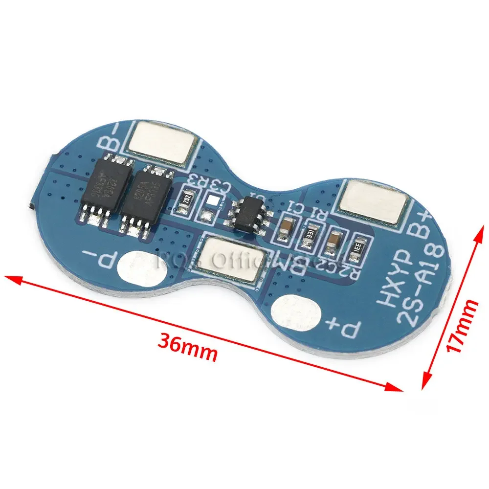 2S 2 Series Li-ion 18650 Lithium Battery Charger Protection Board 7.4V 4A BMS Module DC 9V 12V CC CV Short Circuit Protection