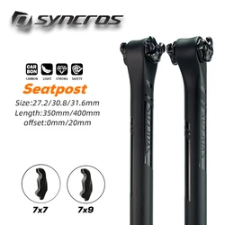 Syncros Carbon Fiber Bike Seatpost MTB/Road Bicycle Seat Tube 0°/20° Alloy Rail 7x9/7x7 Diameter 27.2/30.8/31.6mm