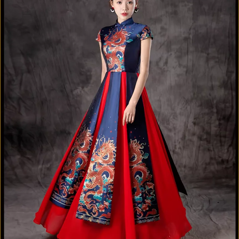 

Chinese Style Performance Costumes Runway Stage Gowns