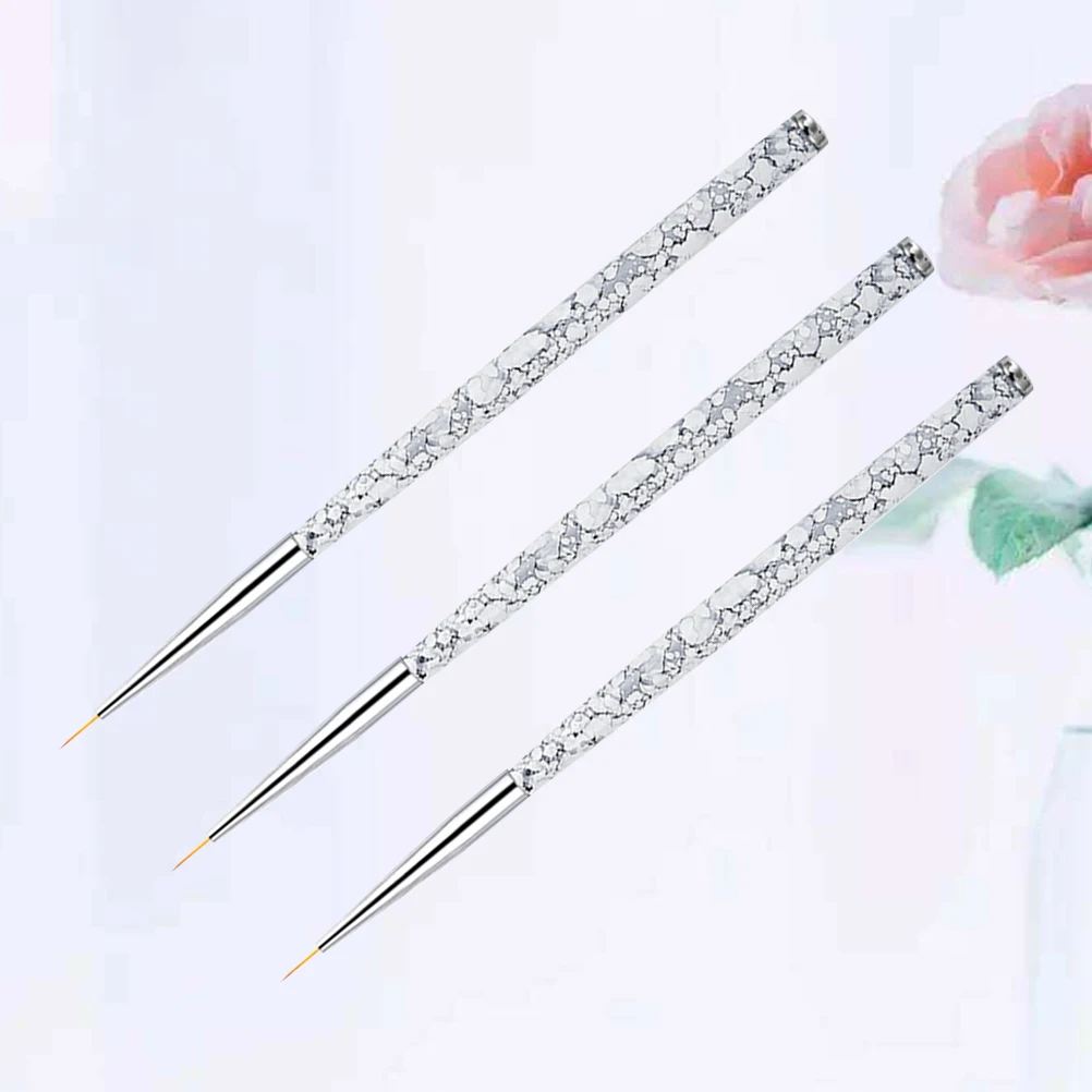 

3pcs Liner Brush Set Nylon Bristle Precision Pen For Dotting Painting Manicure (5/7/9Mm) Tools Nail Art Pen Brush Nail Art Tools
