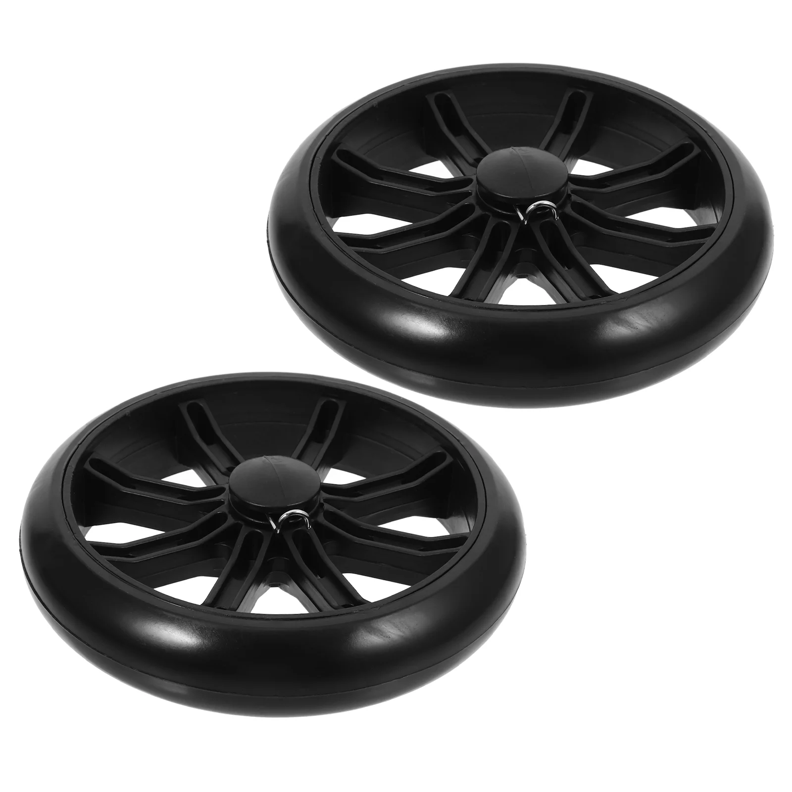 Folding Shopping Cart Wheels Plastic Grocery Replacement Trolley Rolling Laundry Push Wagon