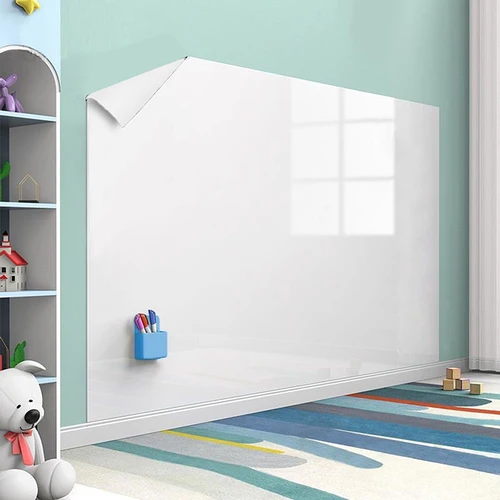 Pizarra blanca electrostática, pegatina extraíble, reutilizable, enseñanza, Graffiti, tablero de dibujo, pizarra blanca borrable de PP para el hogar