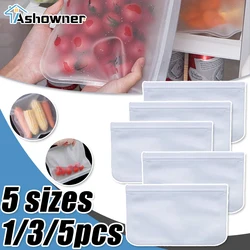 Silicone Food Storage Containers Fresh Bag Food Storage Bag Fresh Wrap Leakproof Containers Reusable Stand Up Zip Shut Fruit Bag