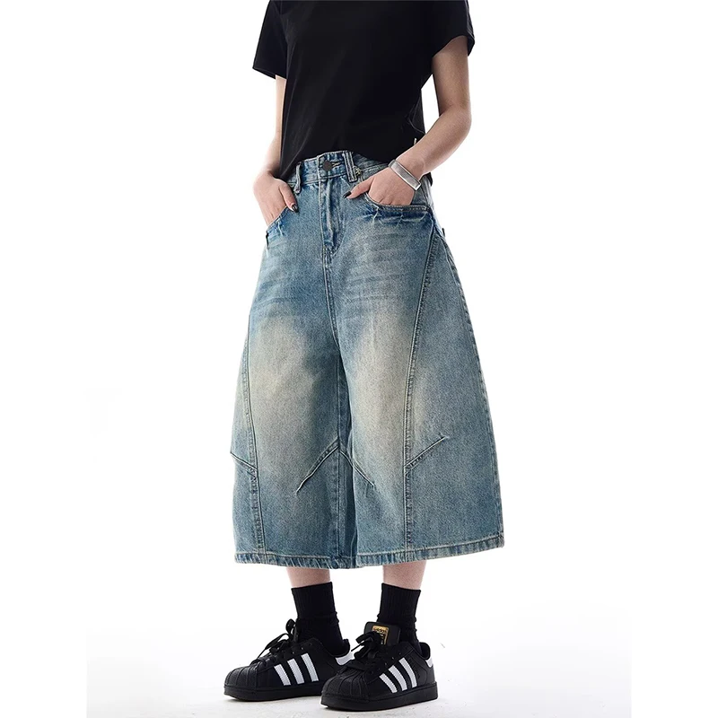 

Women Blue Y2k Baggy Embroidery Jeans Aesthetic 2000s Style Boyfriend Jean Pants Vintage Harajuku Oversize Denim Trousers Summer