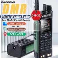 DM 32UV Baofeng DMR Digital Walkie Talkie DM-32 GPS Radio Dual Time Slot Analog Tier 1 & 2 SMS AM/FM USB-C Ham Two Way Radio