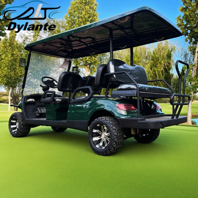 عربة جولف كهربائية جديدة رخيصة الثمن مكونة من 6 مقاعد للطرق الوعرة عربة جولف كهربائية مع بطارية ليثيوم 72 فولت وإطارات للطرق الوعرة مقاس 12 بوصة #1