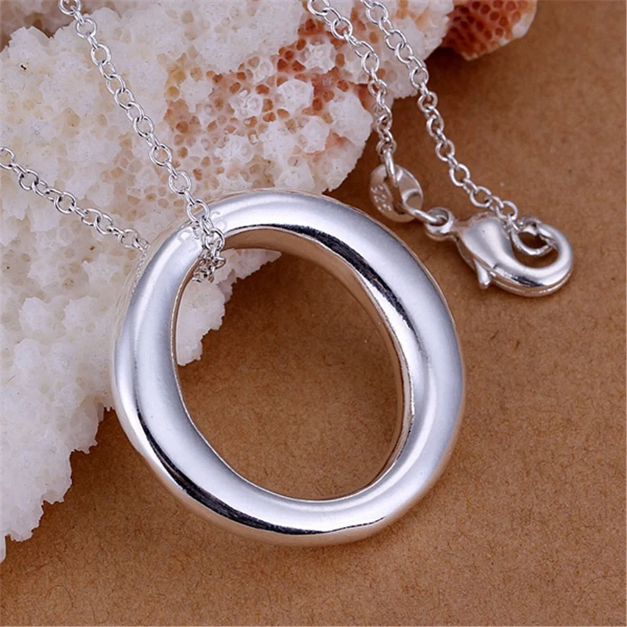 

New 925 Sterling Silver Pendant Necklace Fashion Classic Simple High Quality Hot Selling Women Necklace Free Shipping