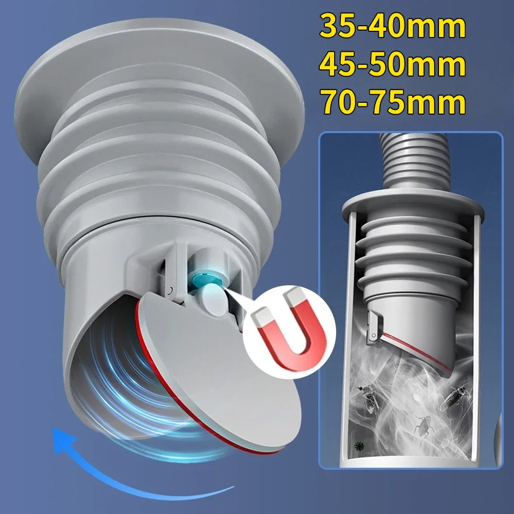 70-75mm Silicone Drains Kitchen Sink Plug Sewer Pipe Sealing Ring Water Plug Floor Drain Shower Stopper Bathroom Accessories