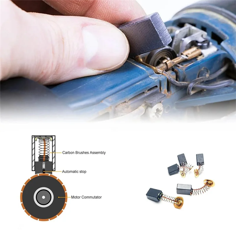 ~WISH Electric Motor Carbon Brushes For Power Tool Replacement Parts For The Maintenance Of Carbon Brush Motors