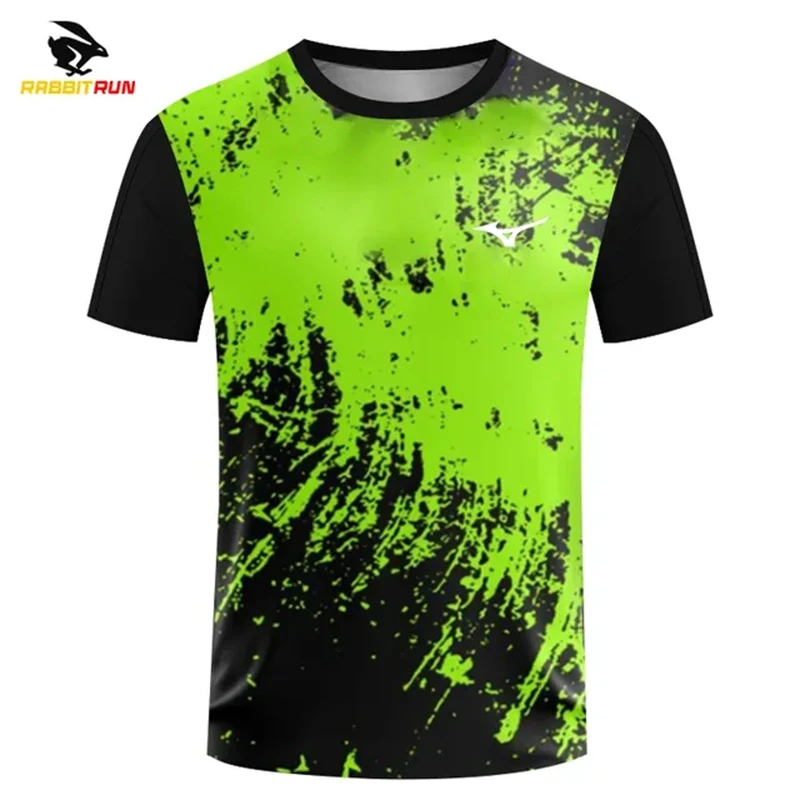 

Fashionable summer men's running badminton short sleeved quick drying casual loose oversized summer ultra-thin breathableT-shirt