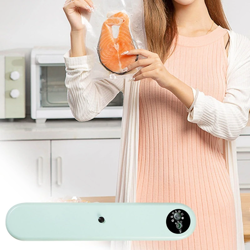 Вакуумный упаковщик, 60 кПа, мощность всасывания, автоматический упаковщик пищевых продуктов в одно касание, вакуумная экономия пищевых продуктов для сухой/влажной уборки, экологически чистый пакет