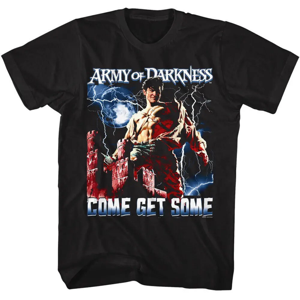 Army Of Darkness Movie Lightning Bolts Ash Williams Come Get Some Men's T Shirt