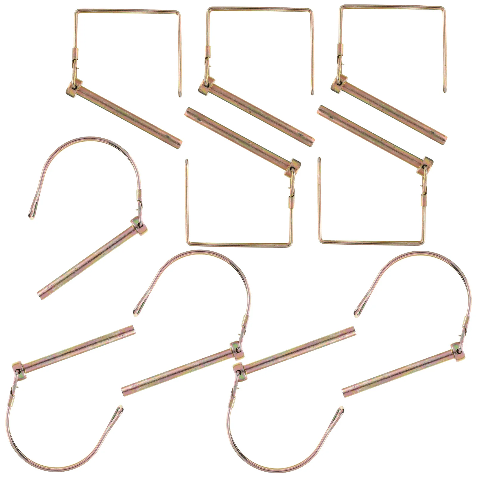 

10Pcs Durable Galvanized Shaft Locking Pin Safety Fasteners for Trailer Hooks Jack Legs Shaft Locking Pin