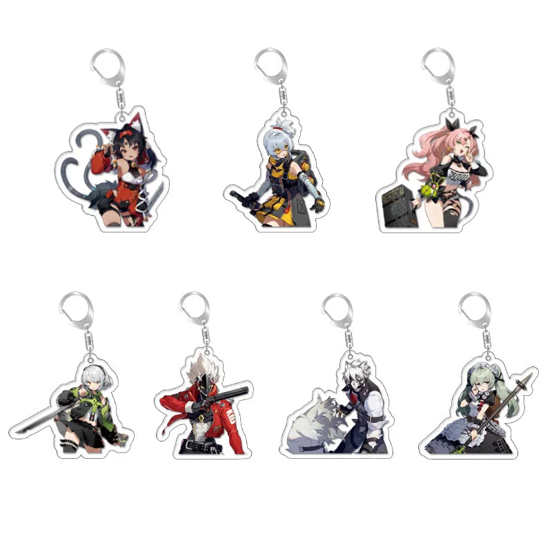 Game ZZZero Keychain Acrylic Keyring Zenless Zone Zero Nicole Anton Ivanov Cosplay Stand for Birthday Gifts Carnival Party