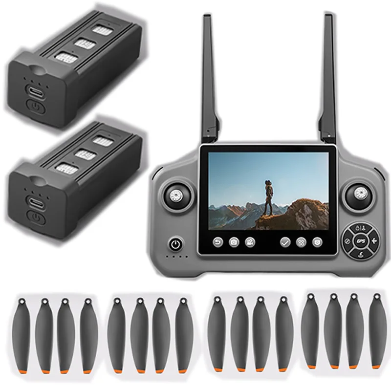 GT60 Drone Original Accessories Package 3.7V 2650mAh Battery 2PCS + Blade Props 16PCS + Remote Control for GT60 RC Quadcopter
