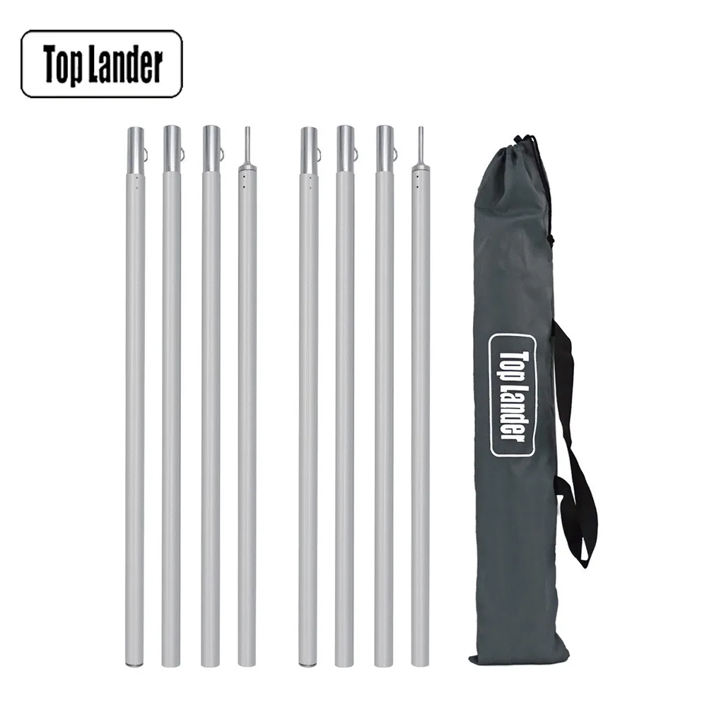 

Adjustable Aluminum Tarp Pole, Heavy Duty 2m Support for Camping Tent and Awning