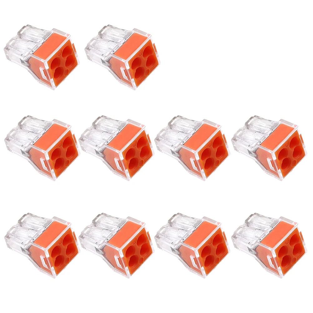 

10pcs Terminal Block 400V 24A 0.75-2.5Mm Push Wire Connector For Electronics Electrical Connectors Wiring Automotive