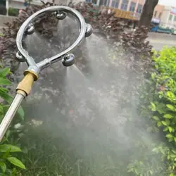 Ugello di nebulizzazione rotondo testa di irrigazione anulare multitesta in acciaio inossidabile per irrigazione irrigazione nebulizzazione raffreddamento umidificare Spra