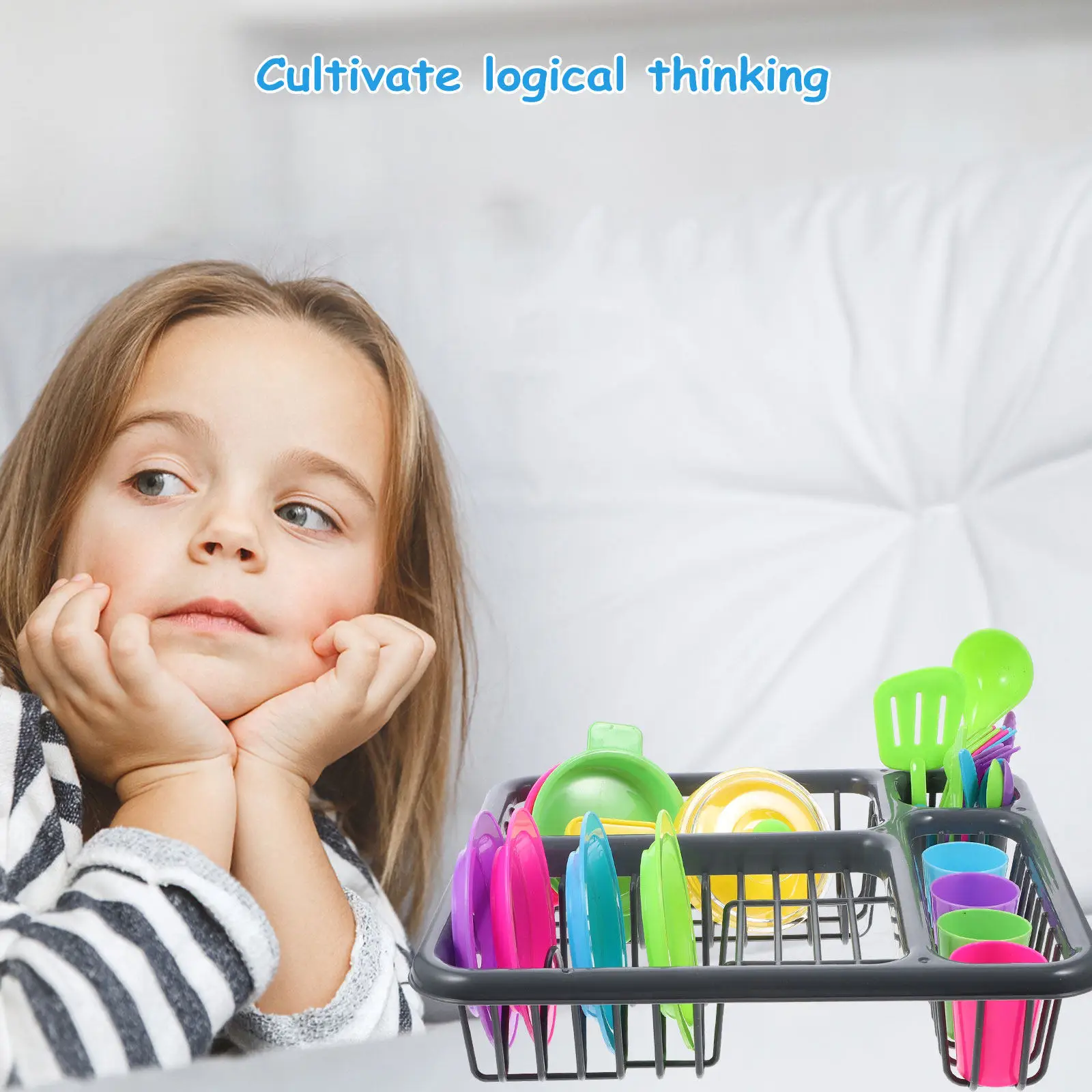 

Набор пластиковой имитационной кухонной утвари для игр, развивающий когнитивные навыки, для раннего обучения, игрушка-симулятор кухонной утвари