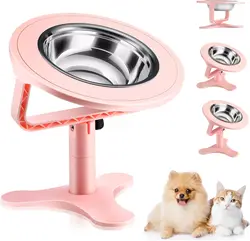 Elevated Dog Bowls Holder Dog Food Container Cat Litter Box Adjustable Height Pet Food Bowl Stand Feeder Table Puppy Accessories