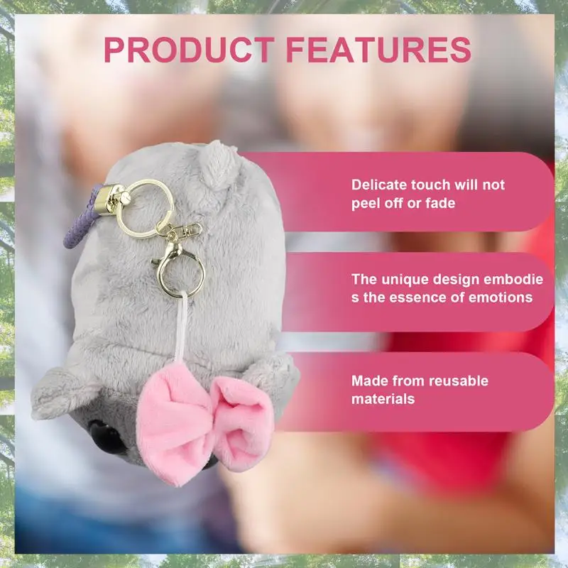 T84C-Carino Criceto Triste Peluche Portachiavi Criceto Triste Meme Peluche Pendanttoy Figura Peluche Peluche Portachiavi Decorazione