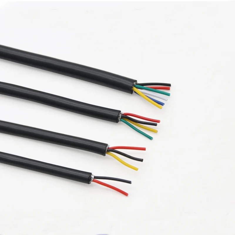 Wire Cable 28 26 24 22 20 18 16 AWG Copper Signal Cable 2 3 4 5 6 7 8 10 Core Soft Electronic Audio Wire UL2464 2/5/10M Sheathed