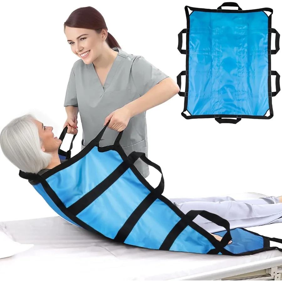 

40"x48"Transfer Sheets for ElderlyUpgrade 440 LBS Load-Bearing Positioning Bed Pad with reinforced Handles Washable Reusable El