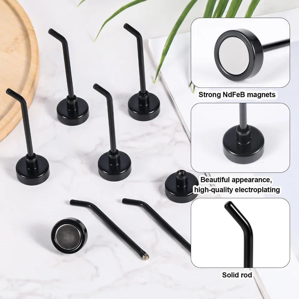4/6 Stück Große Magnethaken, 7,1 cm Lange Hochleistungs-Magnethaken Starke Magnetische Aufhänger für Kreuzfahrtschiffe Garage Küche – Detail 4