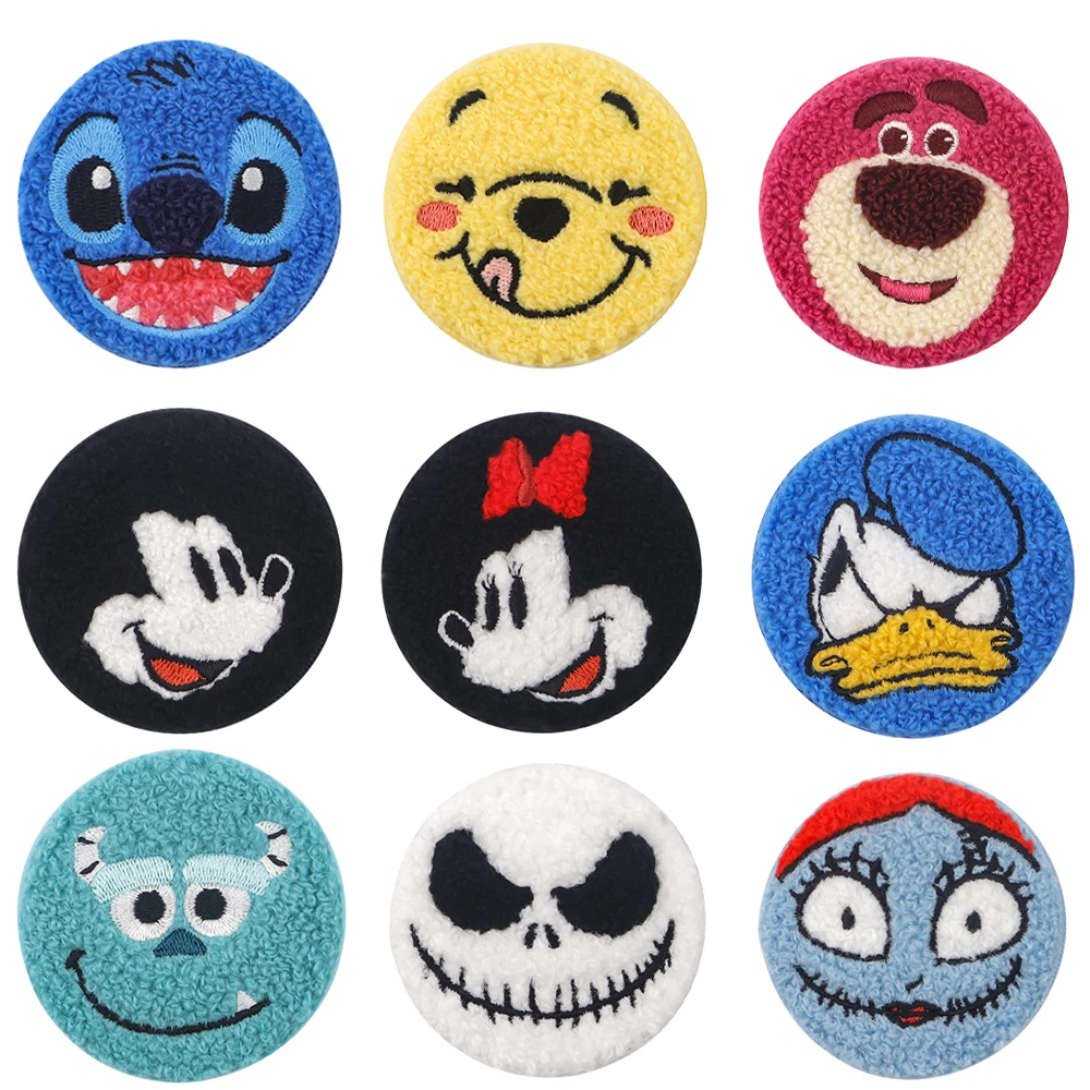 Cartoon Button Pins for Backpacks Tinplate Lapel Pins Towel Embroidery Badges on Clothes Jewelry Accessories for Briefcase Gift