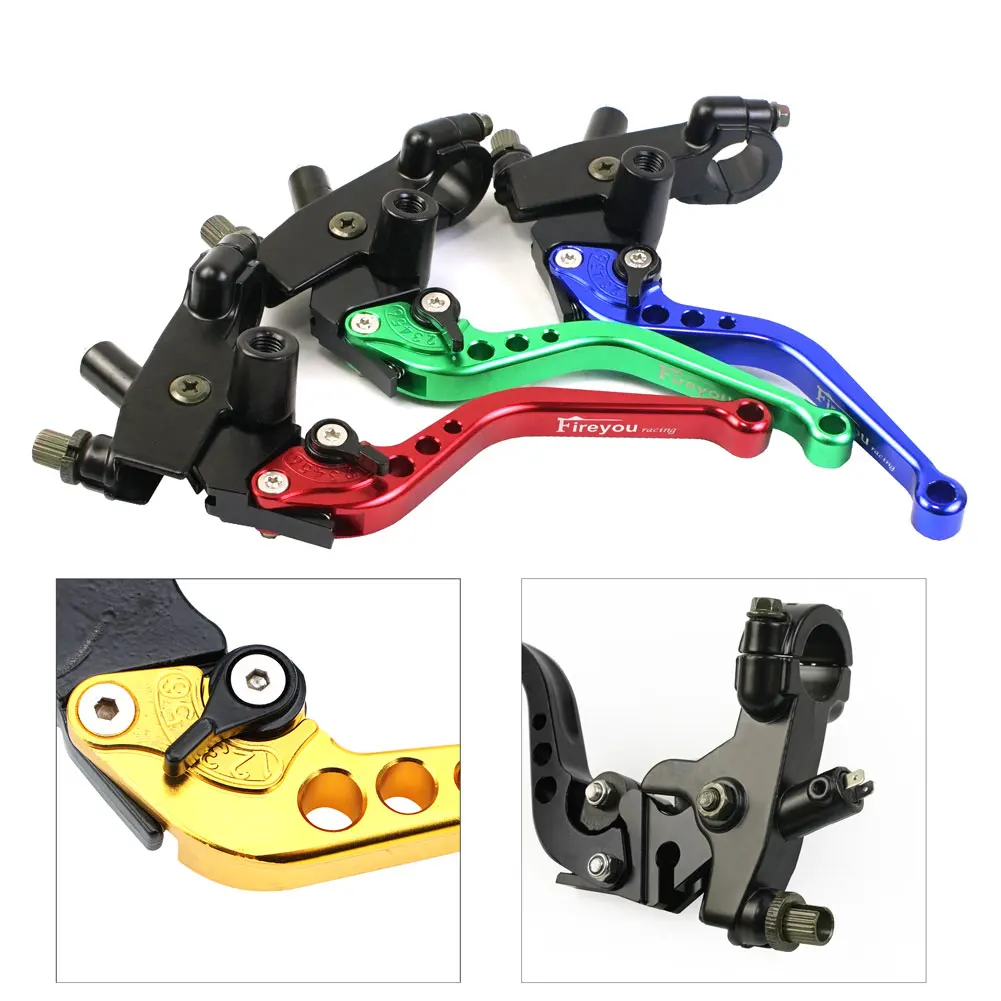 22mm Motorcycle Front Brake Left Clutch Handle Lens Holder Lever Cable Clutch For Vespa kawasaki Yamaha Honda Cafe Racer