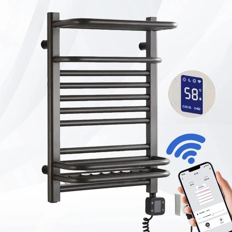 Electric Towel Rack Towel Radiator with Storage Rack Touch Control
