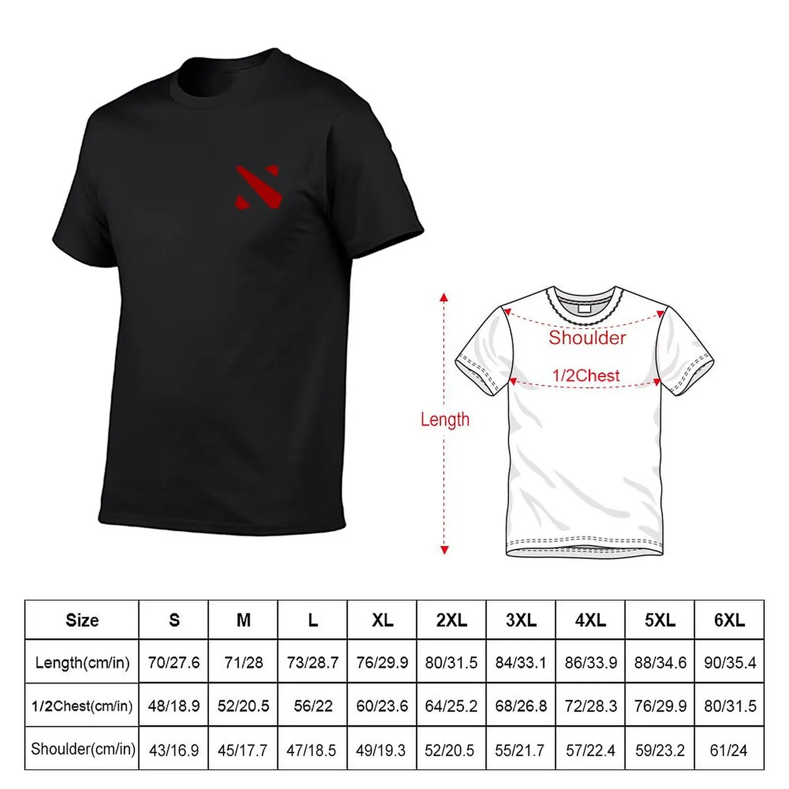 Dota 2 Left Crest Logo T-Shirt T-Shirt sweat shirts graphic tees designer shirts Men's t-shirts