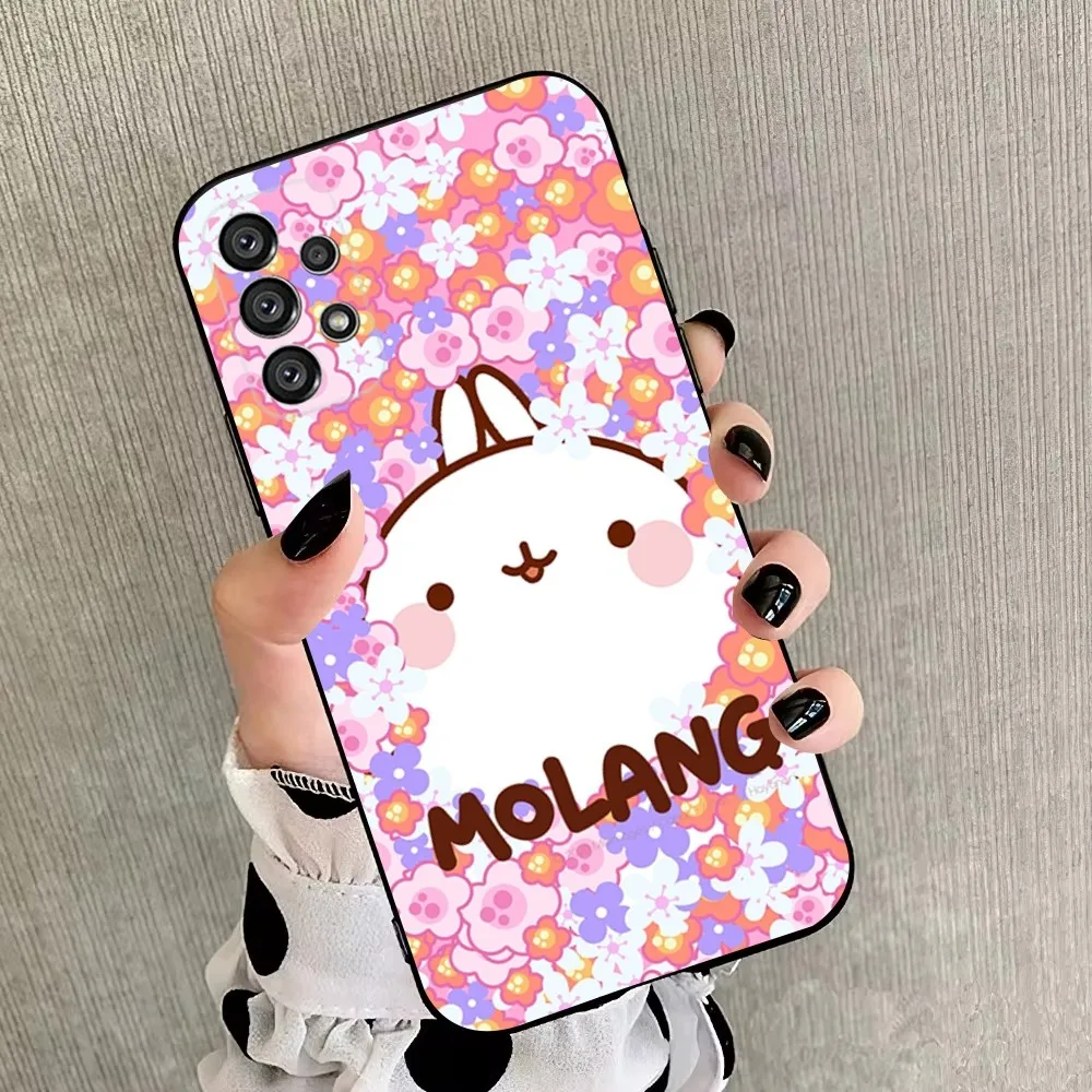 Cartoon M-Molangs  Phone Case For Samsung Galaxy A20,A21s,A22,A31,A32,A52,A53,A72,73,A80,A91 Soft Black Cover