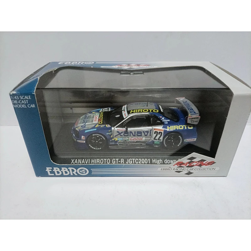 إبرو 1/43 مقياس GT-R R34 # 22 سبيكة محاكاة نموذج سيارة مجموعة ثابتة زينت هدايا العيد اللعب هدية تذكارية
