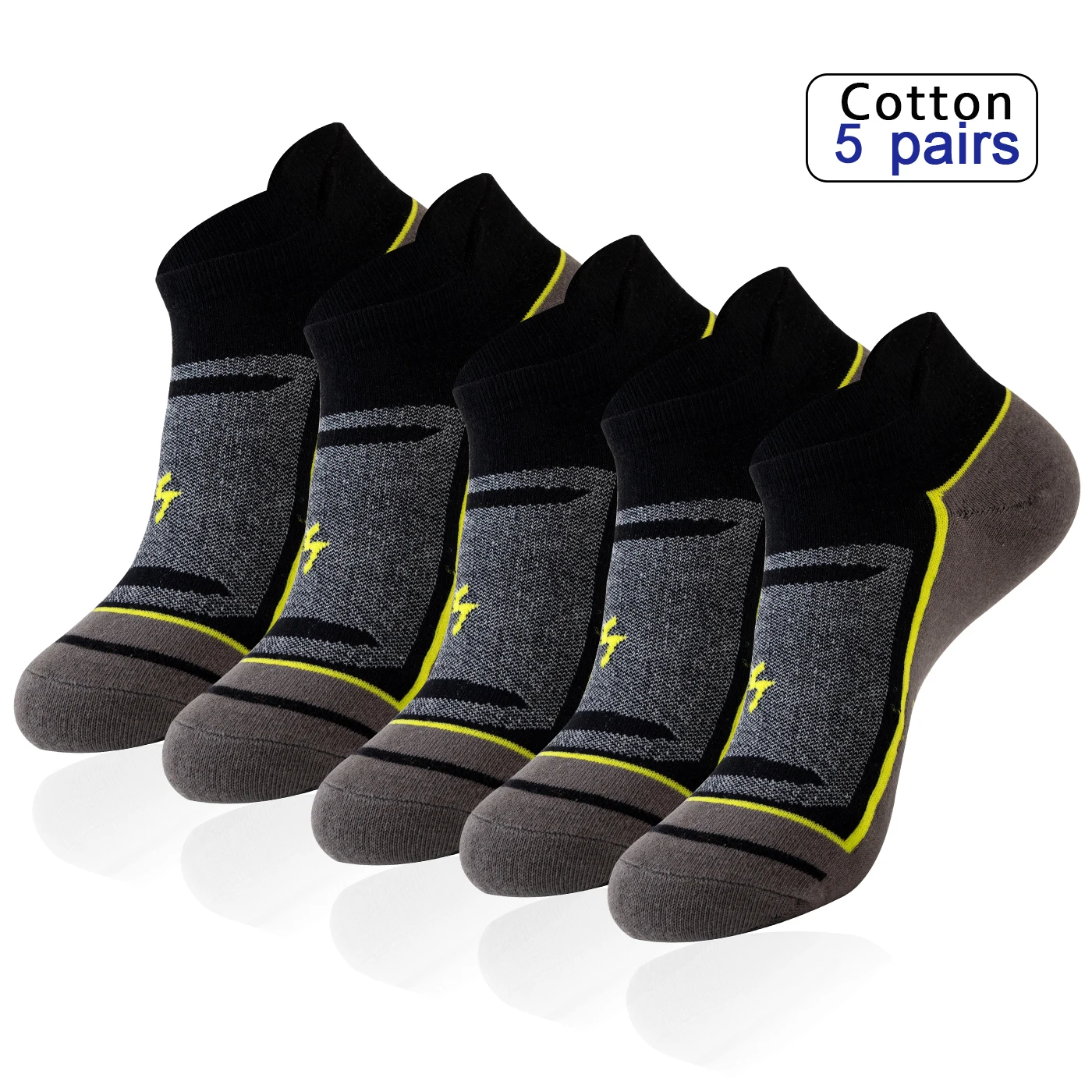 

5 Pairs Colorful Men's Low Tub Socks Fashion Comfortable Autumn Classic Black Business Sock High-quality Men's Short Socks