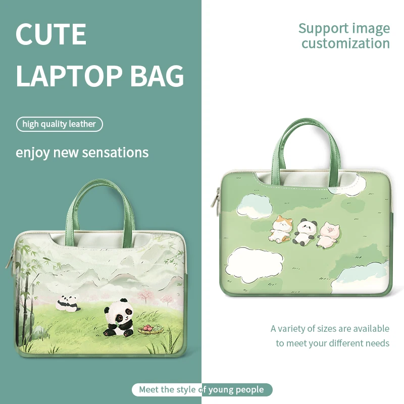 PU Laptop Bag Panda Cover Laptop Case 12\