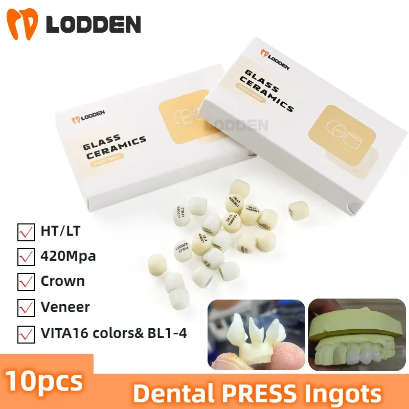 

Press Ingots Cube Dental Lithium Disilicate HT/ LT for Dental Lab CAD/CAM 10 Pieces Lodden Press