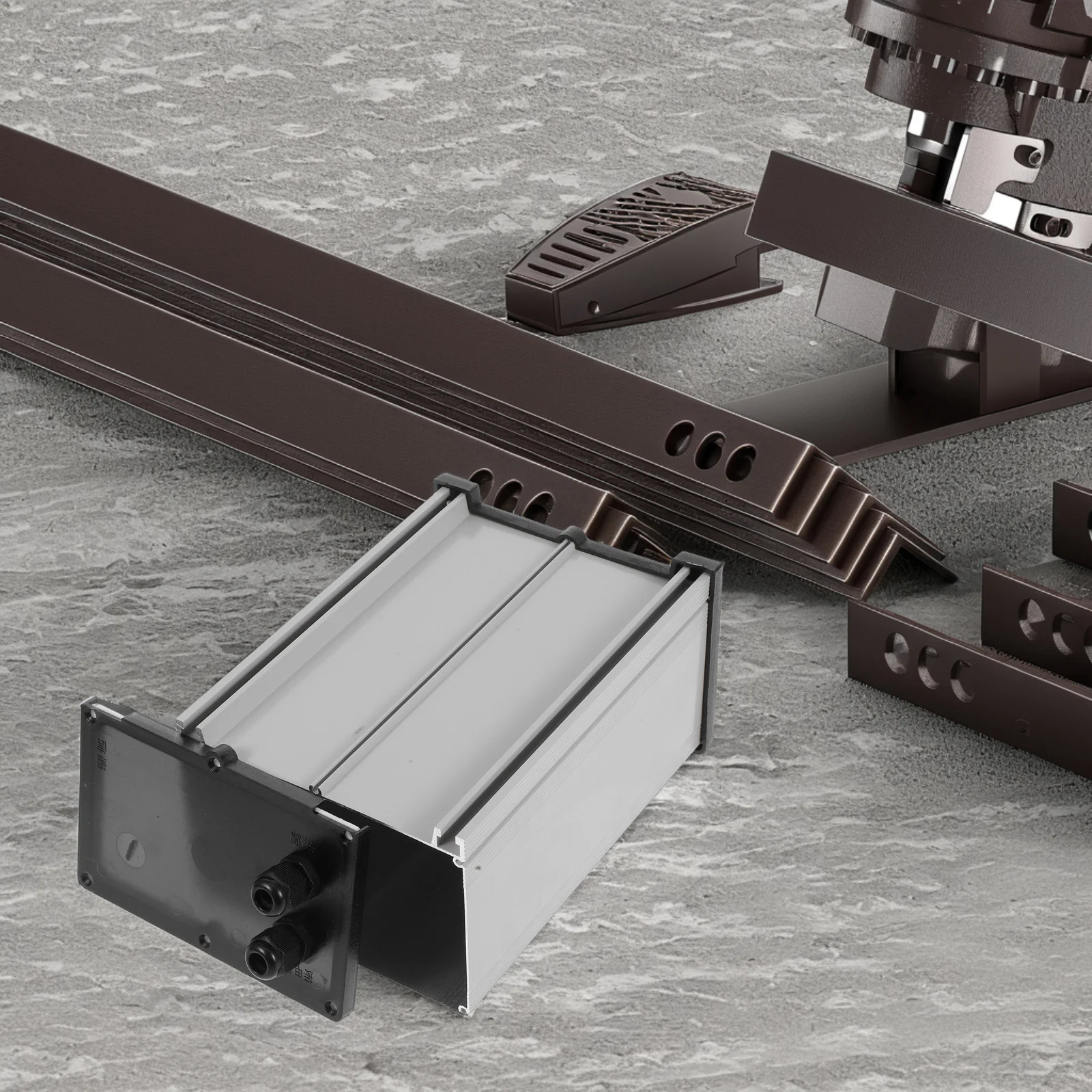 

Outdoor Storage Box Waterproof Street Lights Plastic Project Enclosure Electrical Connection Silver